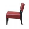 Beech wood red leather/pu upholstery leisure chair/wooden dining chair/desk