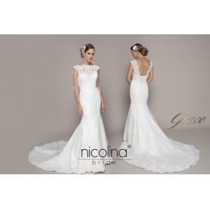 NEW!!! Mermaid Debutante High neck wedding dress Low back Lace Bridal gown #NB13825