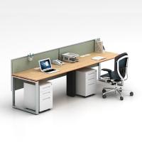 China 2 Person Modular Working Table Size 2400mm With Fabric Partition on sale