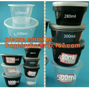 China Japanese Packaging Round Disposable Soup Salad Food Container Plastic Microwave Safe PP Bowl/Box With Lid bagplastics pa supplier