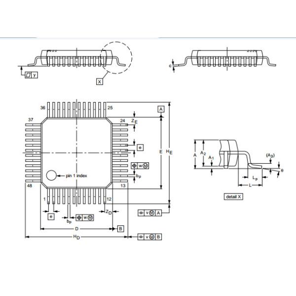 Single-chip 16-bit/32-bit microcontrollers; 8 kB/16 kB/32 kB flash with ISP LPC2106FBD48  QFP Integrated Circuit Chip