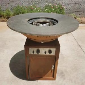 100cm Outdoor Commercial Barbecue Grill Corten Steel Gas BBQ Fire Pit