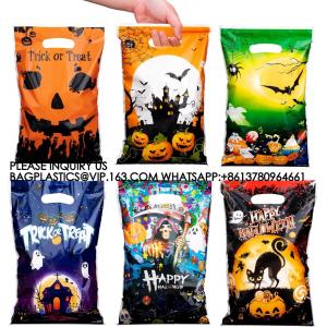 Halloween Party Favor For Kids Candy Goody Bag, Designs Plastic Trick Or Treat Goodie Bags, Halloween Loot Gift Bag