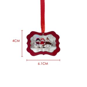 China Custom Sublimation Blank Christmas Ornament Polygon Hanging Christmas Tree Ornament Decorations Pendant wholesale