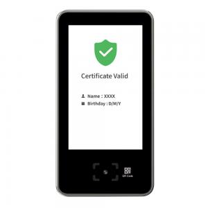 China 5 Inch LCD QR Card Scanner EU Digital Green Certificate Vaccine Pass supplier
