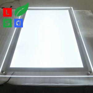 China Rectangle 25mm Crystal Led Light Box Display Customized Lighted Menu Box supplier