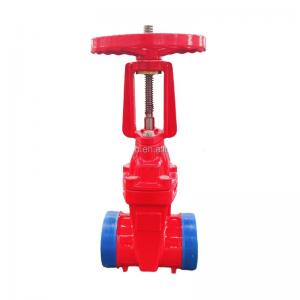 Flange End Grooved Rising Stem Gate Valve Ductile Iron With Worm Gear Actuator