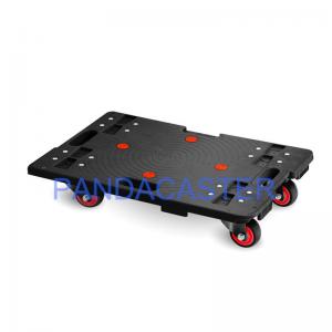 Black 150KG Hand Platform Truck 600*405mm Plastic Platform Dolly With 4 Casters