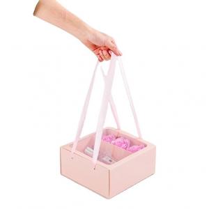 China Gift Craft Industrial White Transparent PVC Window Drawer Folding Mothers Day Gift Paper Package Box supplier