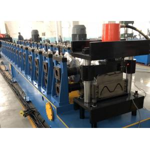 China Galvanized W Beam Expressway Metal Roll Forming Machine 22KW Hydraulic Decoiler supplier