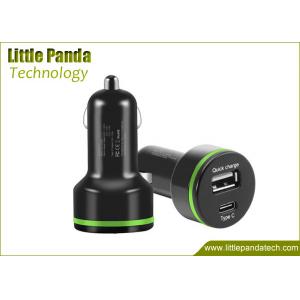 China Quick Charge 3.0 Universal USB Car Charger Dual Ports 3A USB 2.4A Type-C Cord Car Charger supplier