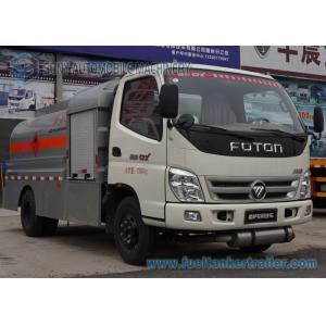 China 5 Speed Foton 4 x 2 Refuelling Chemical Tanker Truck With Air Braking supplier