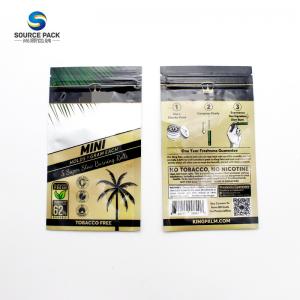 China High Performance Cigar Pack Heat Seal Smell Proof Mylar Bag With Window supplier