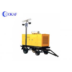 China Braking System Mobile Surveillance Trailers , Vehicle Mounted Light Tower 1920×1080P supplier