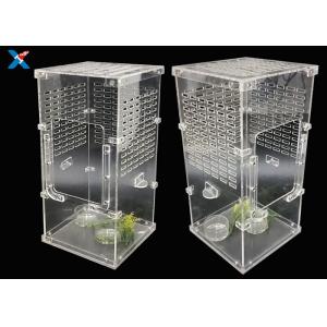 China Transparent Acrylic Modern Furniture Pet Breeding Box Plexiglass Reptile Cages supplier