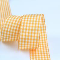 China 2.5cm Polyester Plaid Ribbon for Gift Packing and Chocolate Box Ribbon Bow Decoration on sale