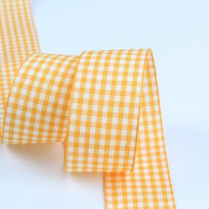 2.5cm Polyester Plaid Ribbon for Gift Packing and Chocolate Box Ribbon Bow Decoration