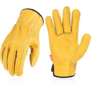 Tear Proof Hand Leather Gloves Dexterity Easy On And Off   S - XL Size