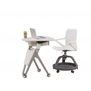 China ABS PP Office Desk And Chair Set H680*W450*D400mm Cup Holder Available supplier