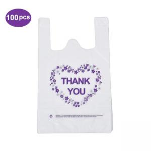 China High Quality Plastic Clear Vest Handles Bags T-shirt Shopping Bags with Custom Logo supplier