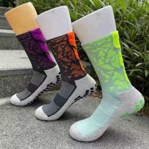 Casual Solid Color Soccer Socks for Men Custom Logo Compression Anti-Slip Sports Socks