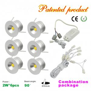 China Mini 2W LED Spotlight + LED Driver+ Wire Kit Recessed LED Cabinet Spotlight LED Lamp supplier