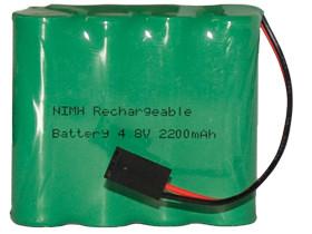 Rechargeable NiMH AA 4.8V 2200mAh Battery Pack with Connector