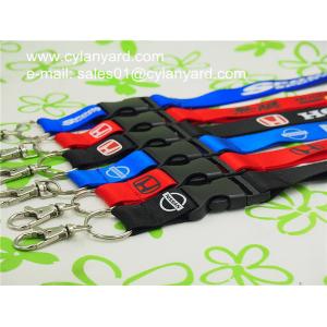 Polyester Office lanyard with detachable clip, China printed ribbon vendor