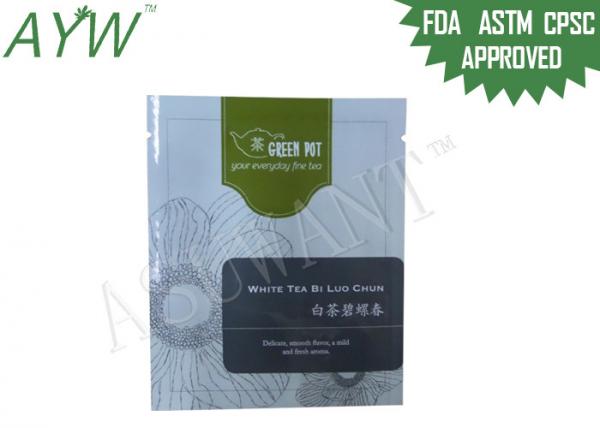 OEM Production Print Coffee Tea Bags PET / PE Laminated Foil With Pocket Zip
