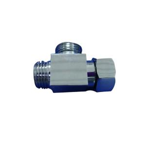 China 1/2X1/2X3/4 Three way T Connector shut off valve T adapter diverter for toilet bidet sprayer shattaf kit supplier