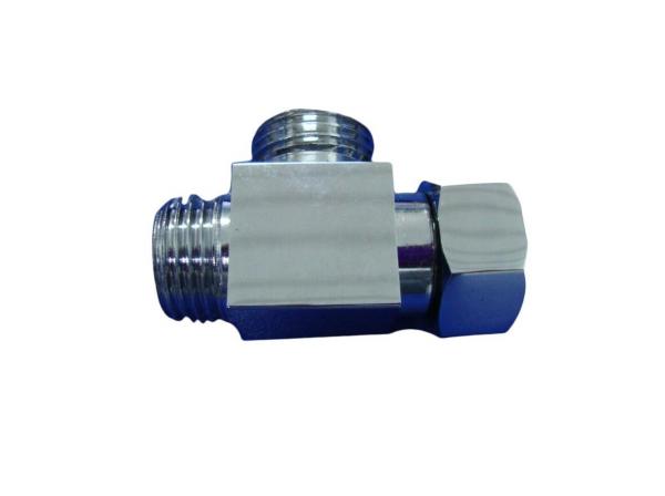 1/2"X1/2X3/4 Three way T Connector shut off valve T adapter diverter for toilet