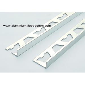 Flat 8mm Chrome Tile Trim For Bathroom Tiles Or Wall Tile Corner