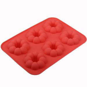 China Round flower silicone mold chocolate donut mold 6 with mold bakeware cake mold SB-087 supplier
