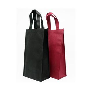 China Recyclable Foldable Non Woven Wine Bags Silk Screen Or Offset Printing supplier
