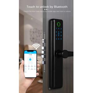 China FCC Black Bluetooth Fingerprint Sensor Door Lock Standard 6068 For Apartments supplier