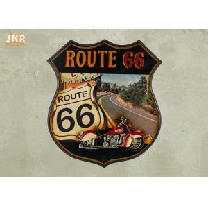 China Pub Sign Route 66 Wall Signs Antique Wooden Wall Plaques Decorative MDF Wall Mounted Signs supplier