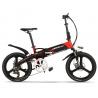 Black 20 Inch Electric Bike For Adults 48v 13ah Lithium Battery Wear Resistant