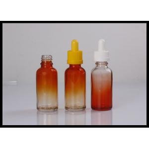 China Orange Gradient Glass Bottle 30ml E liquid Oil Glass Dropper Bottle supplier