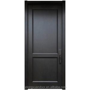 China Black Walnut Carving Solid Wood Internal Doors 90cm Width HDF Door supplier