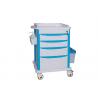 China Medication Medical Trolleys Abs Plastic Top Board Protruding Edge For Resuscitation wholesale