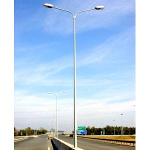Dual Arms Galvanised Street Light Pole 10m 15m Highway Light Post