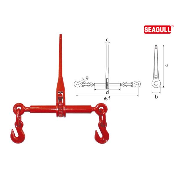 Building Ratchet Type Load Binders Standard Painted Finish 5200 lbs - 26000 lbs
