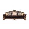 China Luxury Sofa sets by Beech wood craft design in golden color painting and Imported Italy Leather for Villa living rooms wholesale