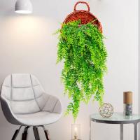 China Green Fake Flower Bouquet Hanging Artificial Fern Baskets Weather Resistant on sale