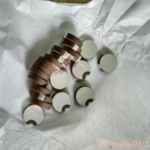 China Curling Edge Piezoelectric Ceramic Discs Ceramic Round Plate Positive And Negative Poles supplier