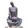 China Home Decoration Cast Stone Fountains Small Abstract Figure Nude Couple Water Fountain wholesale
