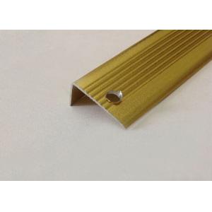 China Gold Tile Trim Extruded Aluminium Industrial Profile Angle For Cleanroom Construction supplier