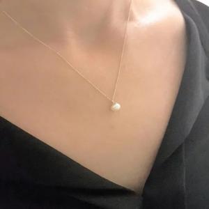 14K Pendant Necklace For Women Is With Decorated A 6MM Freshwater Pearl