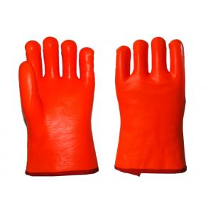3 Layers Liner PVC Coated Work Gloves , Thermal Waterproof Gloves Smooth Finished