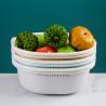 China Plastic PP Elliptic Vegetables Wash Basket With Bituminous Water wholesale